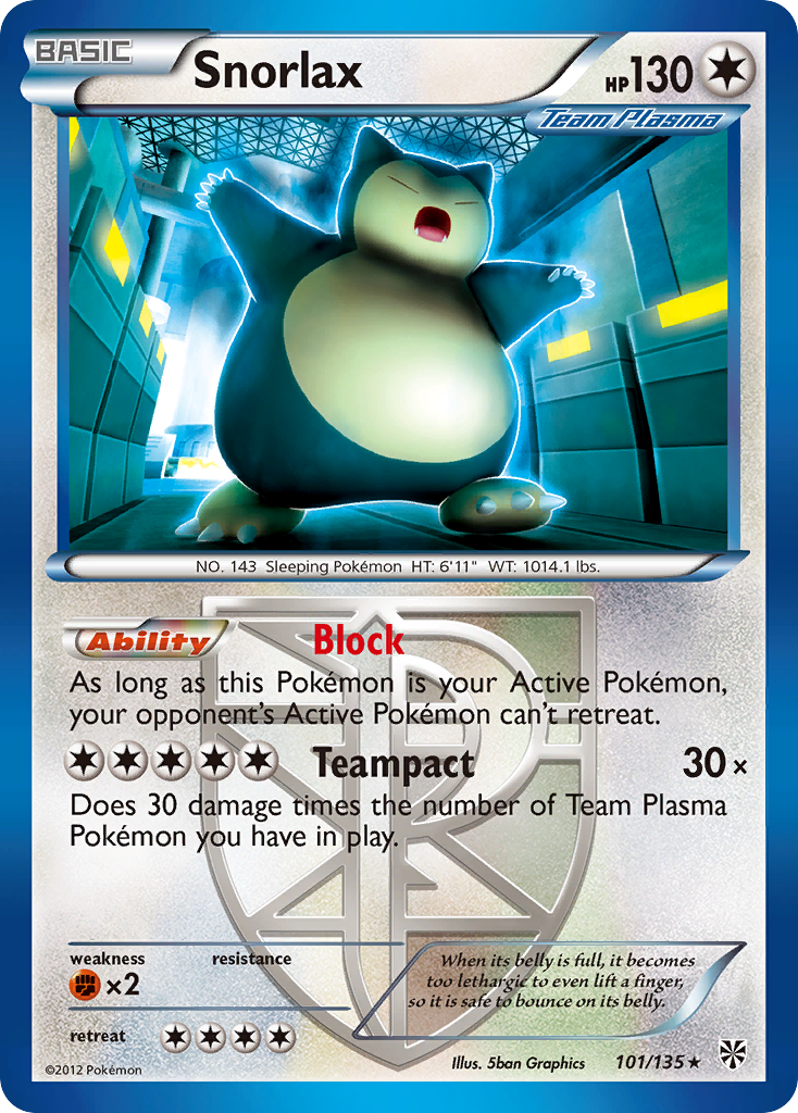 Snorlax - Plasma Storm SET-101