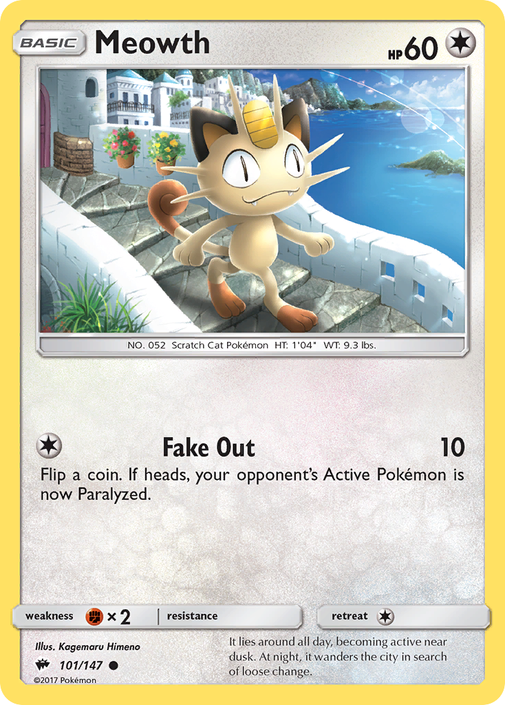 Meowth - Burning Shadows SET-101