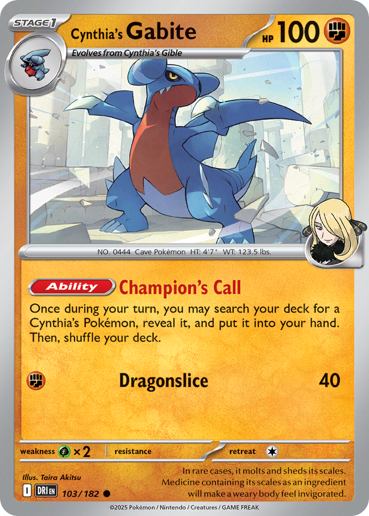 Cynthia's Gabite - Destined Rivals SET-103