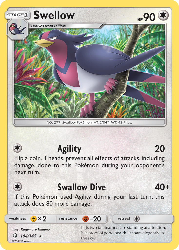 Swellow - Guardians Rising SET-104