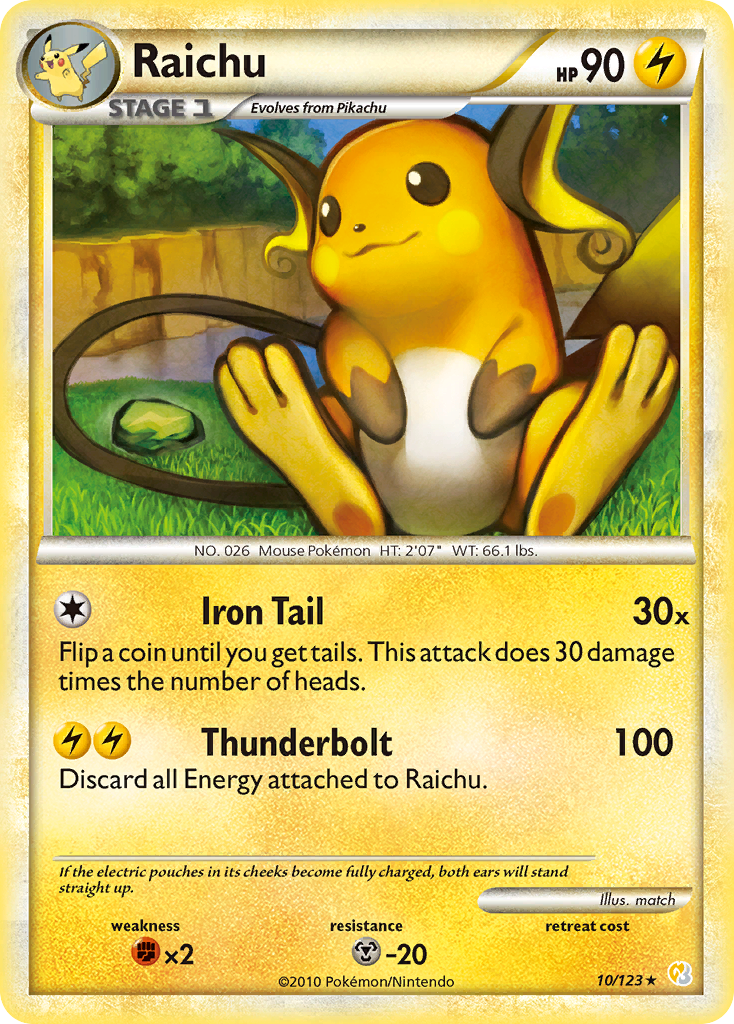 Raichu - HeartGold & SoulSilver SET-10