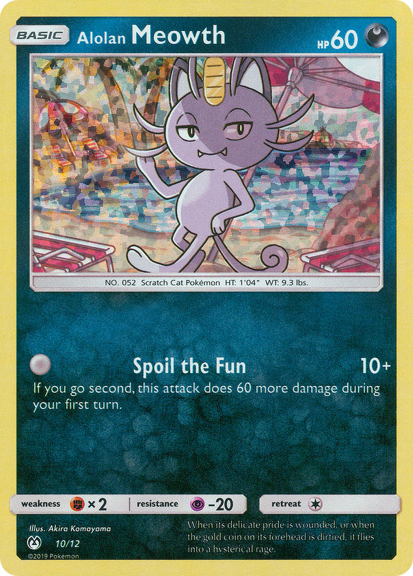 Alolan Meowth (McDonald's Collection 2019 SET) (Pokémon) (Basic) (Darkness) (HP: 60) (PKM McDonald's Collection 2019 SET-2)