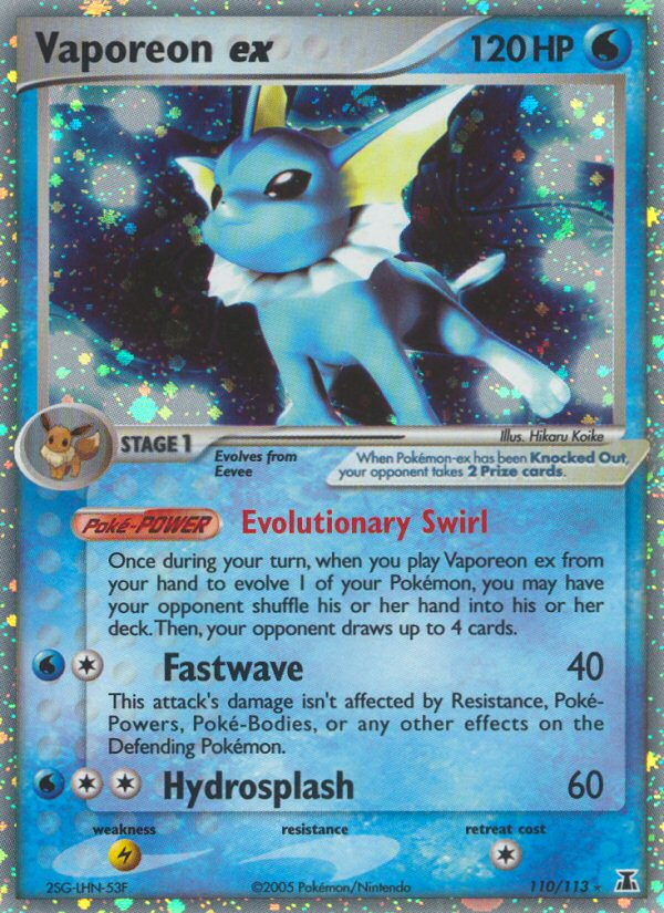 Vaporeon EX - Delta Species SET-110