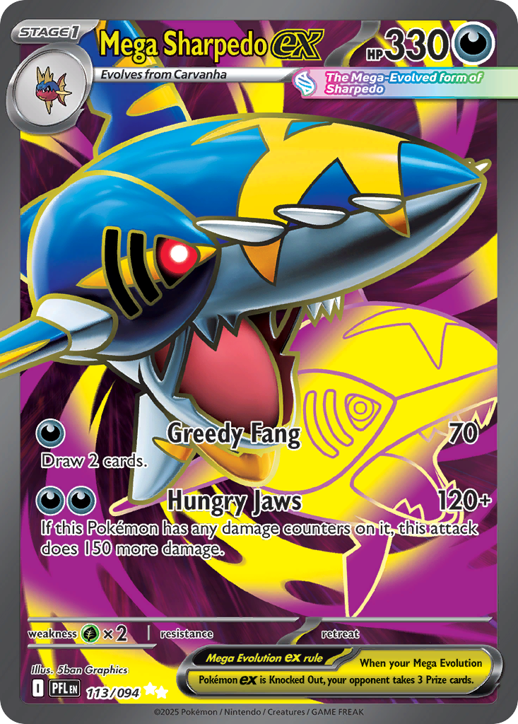 Mega Sharpedo ex - Phantasmal Flames SET-113