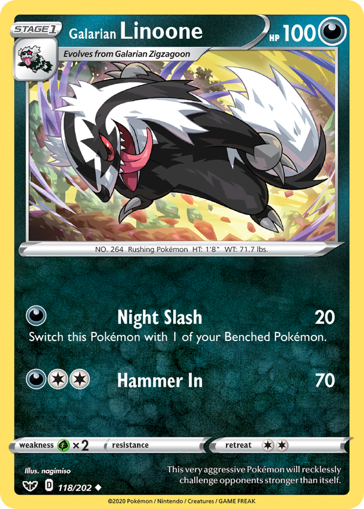 Galarian Linoone - Sword & Shield SET-118