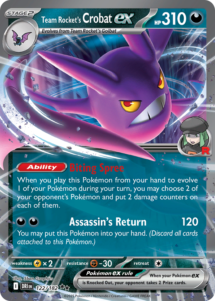 Team Rocket's Crobat EX - Destined Rivals SET-122