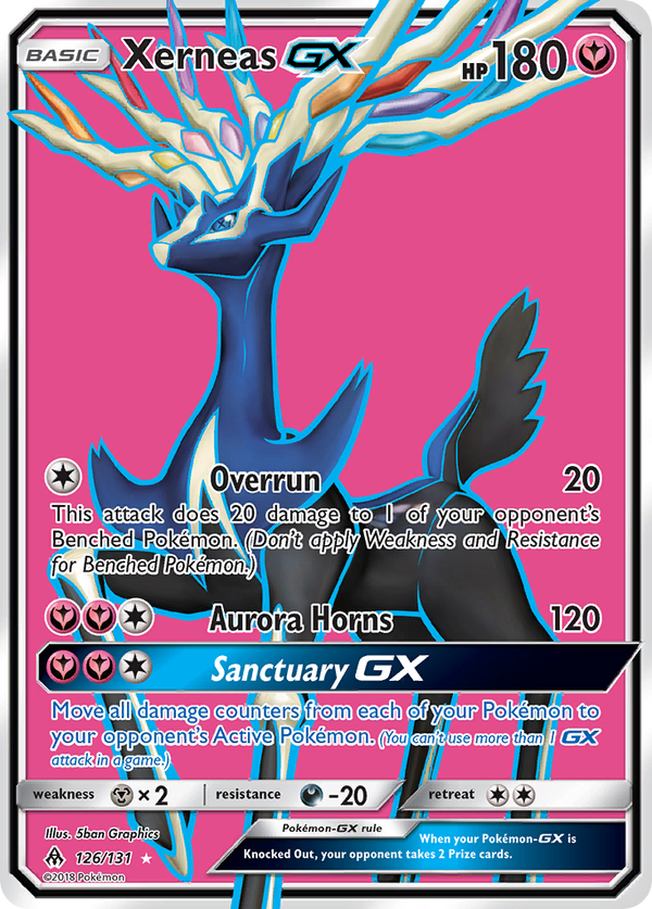 XerneasGX (Forbidden Light SET) (Pokémon) (Basic, GX) (Fairy) (HP: 180) (Rare Ultra) (PKM Forbidden Light SET-34)