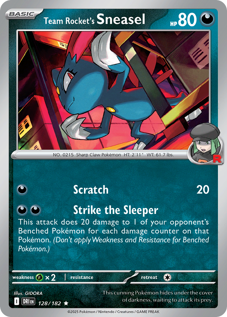 Team Rocket's Sneasel - Destined Rivals SET-128