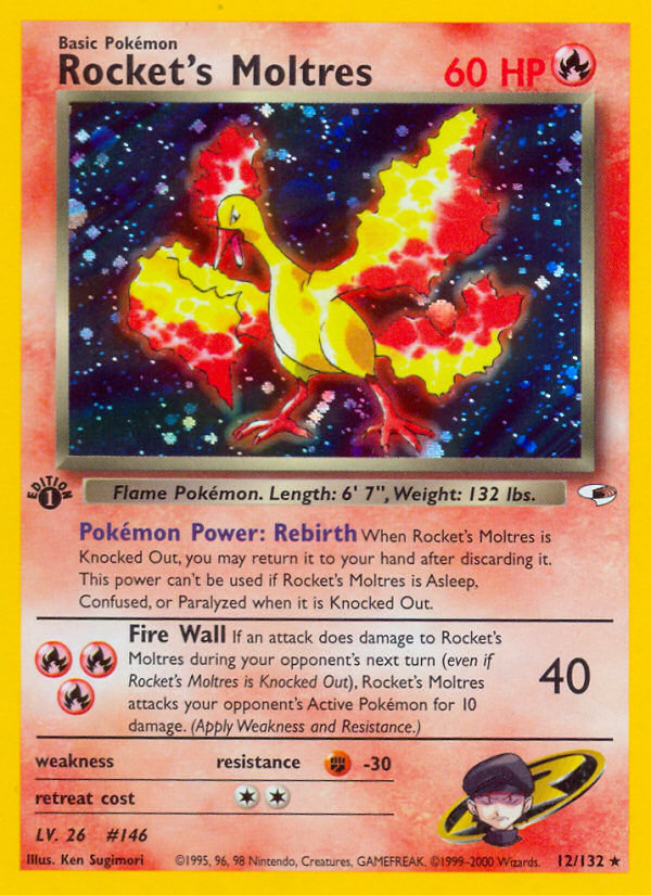 Rocket's Moltres - Gym Heroes SET-12