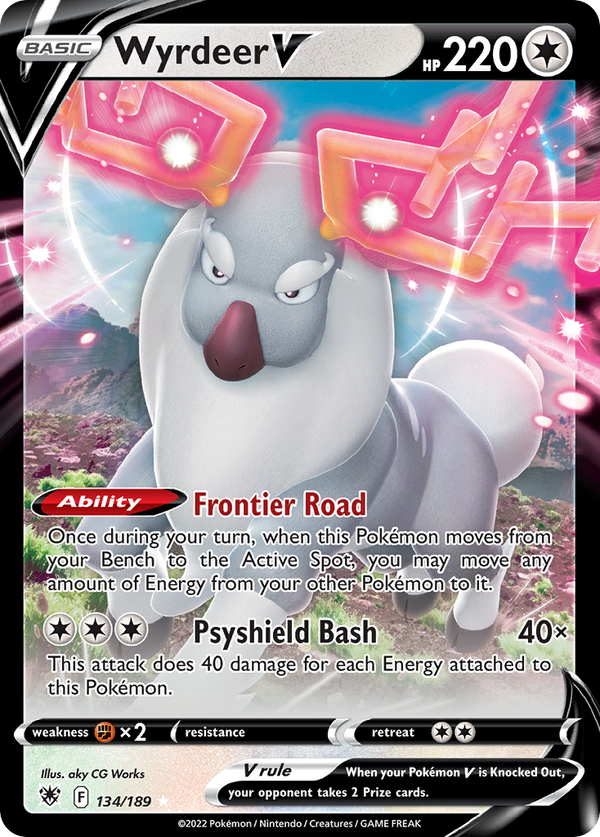 Wyrdeer V (Astral Radiance SET) (Pokémon) (Basic, V) (Colorless) (HP: 220) (Rare Holo V) (PKM Astral Radiance SET-40)