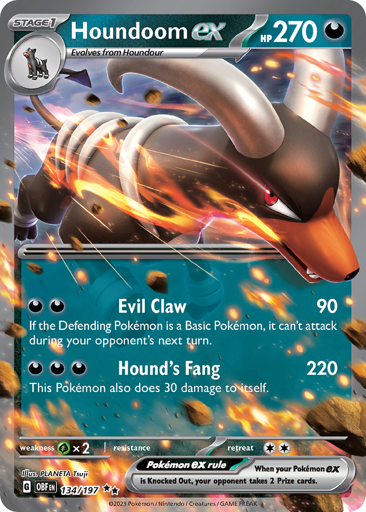 Houndoom EX - Obsidian Flames SET-134