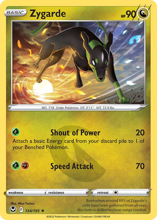 Zygarde (Silver Tempest SET) (Pokémon) (Basic) (Dragon) (HP: 90) (Rare) (PKM Silver Tempest SET-40)