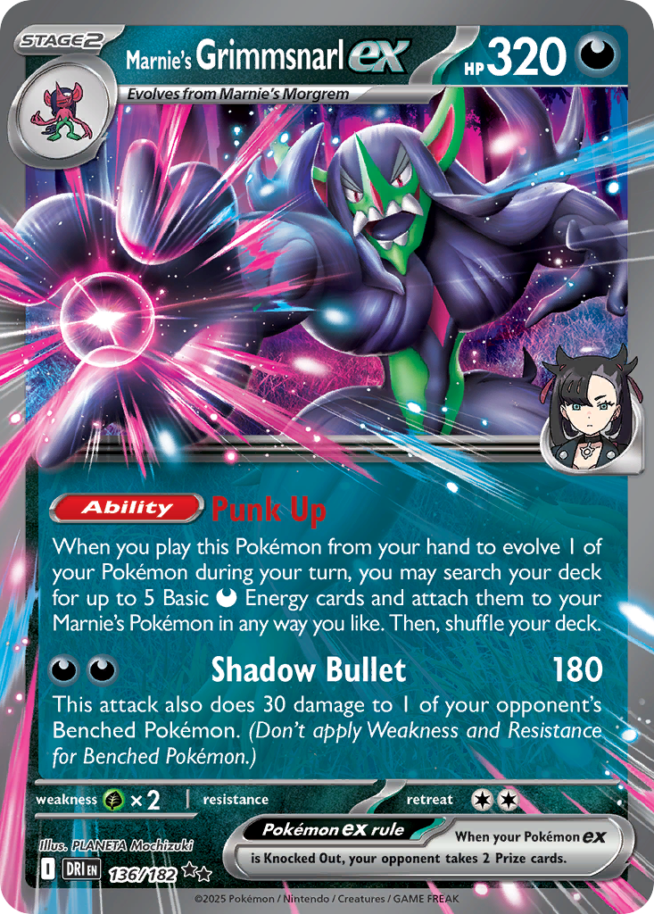 Marnie's Grimmsnarl EX - Destined Rivals SET-136