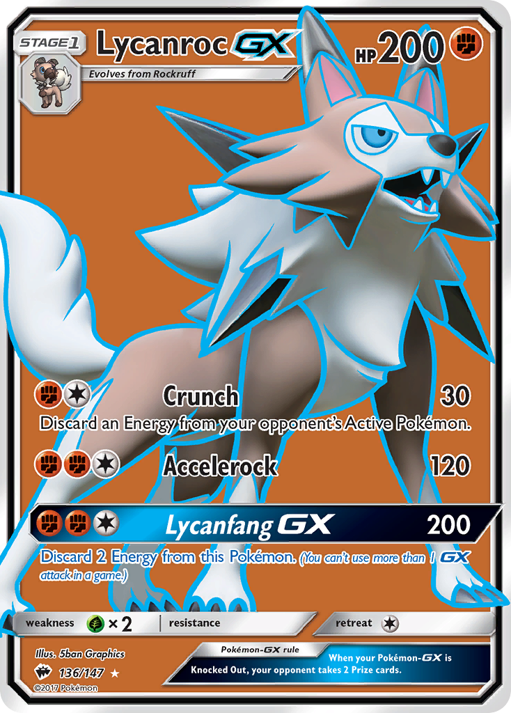 Lycanroc-GX - Burning Shadows SET-136