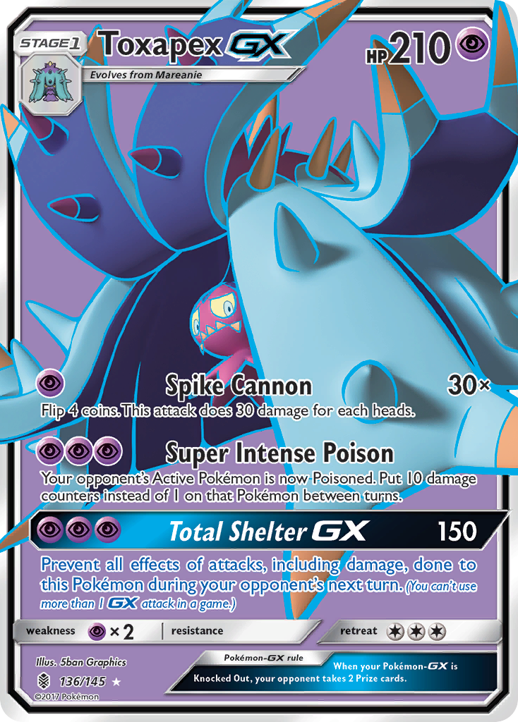 Toxapex-GX - Guardians Rising SET-136