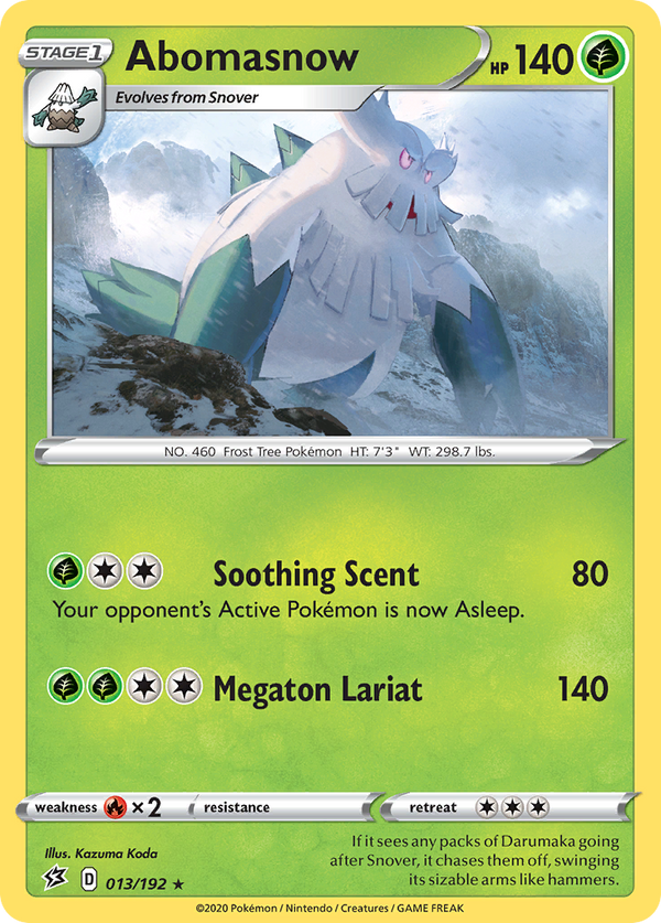 Abomasnow (Rebel Clash SET) (Pokémon) (Stage 1) (Grass) (HP: 140) (Rare) (PKM Rebel Clash SET-35)