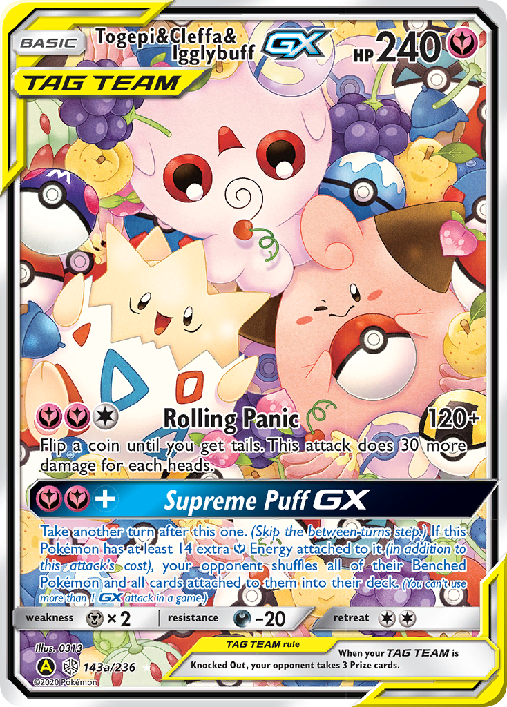 Togepi & Cleffa & Igglybuff-GX - Cosmic Eclipse SET-143a