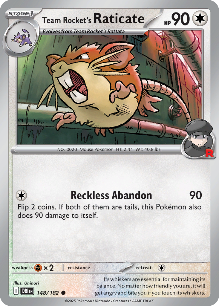 Team Rocket's Raticate - Destined Rivals SET-148