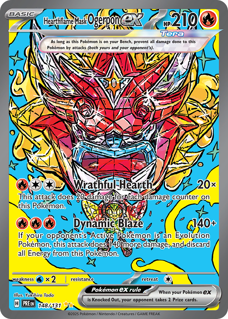 Hearthflame Mask Ogerpon EX - Prismatic Evolutions SET-148