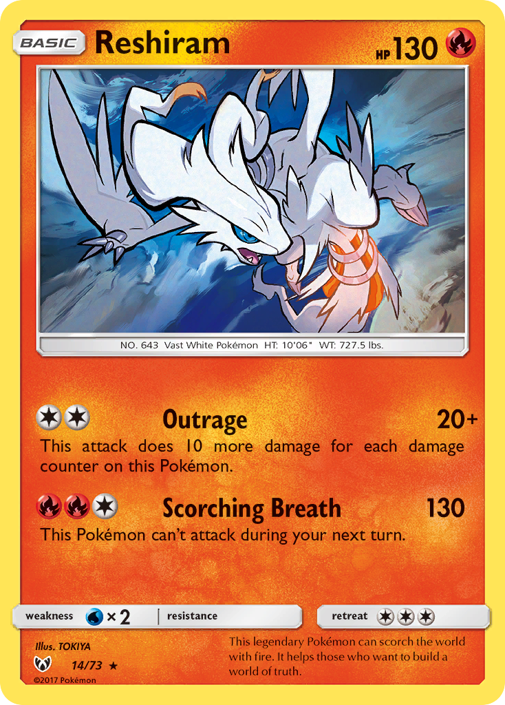 Reshiram - Shining Legends SET-14