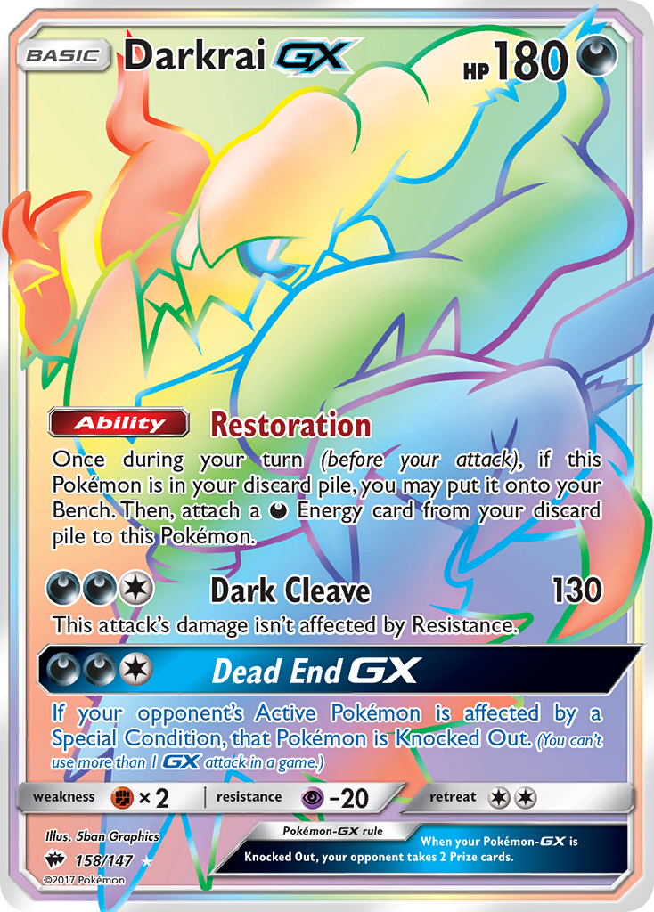 Darkrai-GX - Burning Shadows SET-158