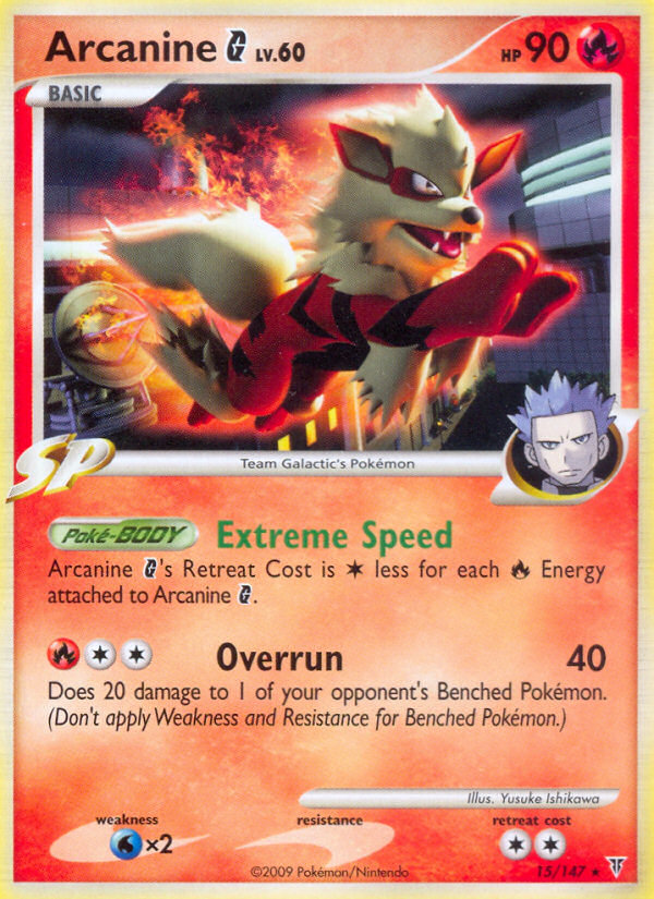 Arcanine G (Supreme Victors SET) (Pokémon) (Basic, SP) (Fire) (HP: 90) (Rare) (PKM Supreme Victors SET-57)