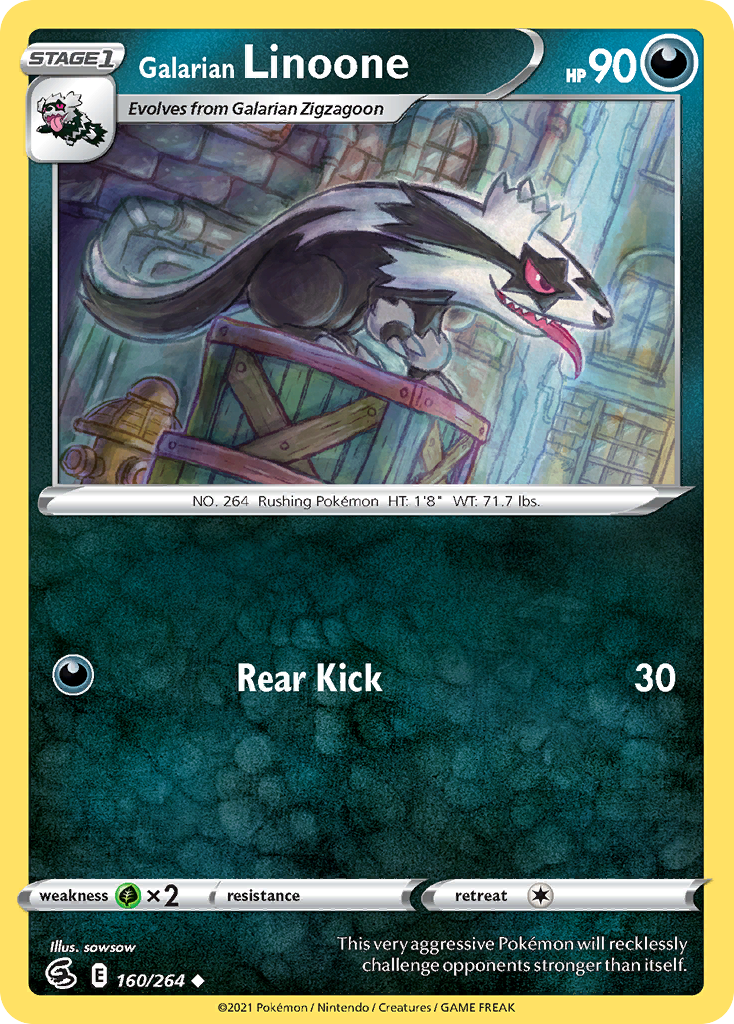 Galarian Linoone - Fusion Strike SET-160