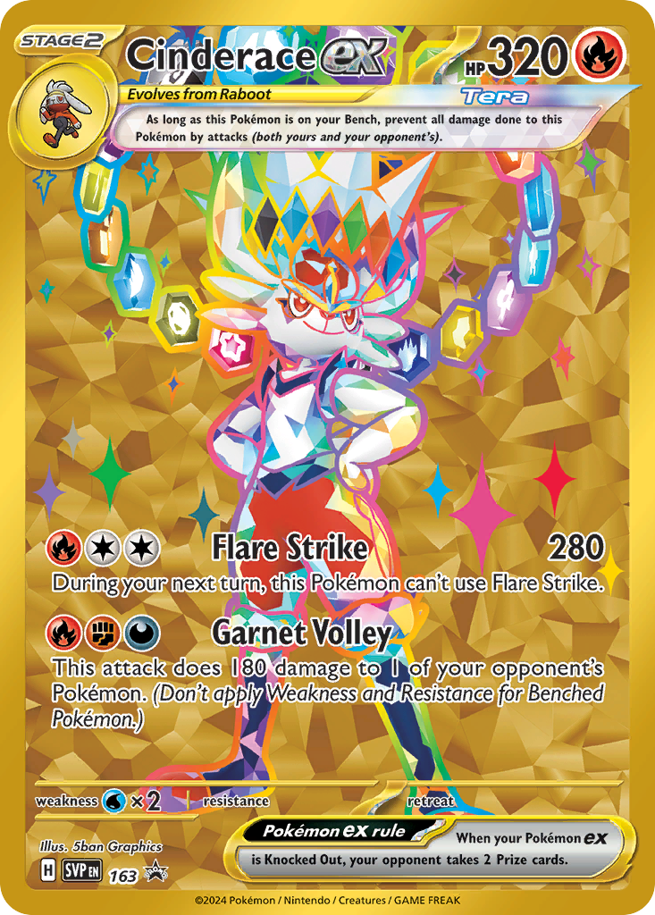 Cinderace EX - Scarlet & Violet Black Star Promos SET-163