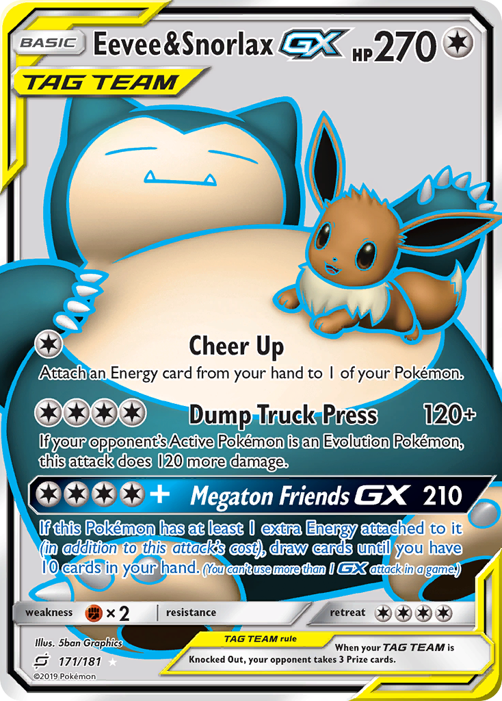 Eevee & Snorlax-GX - Team Up SET-171