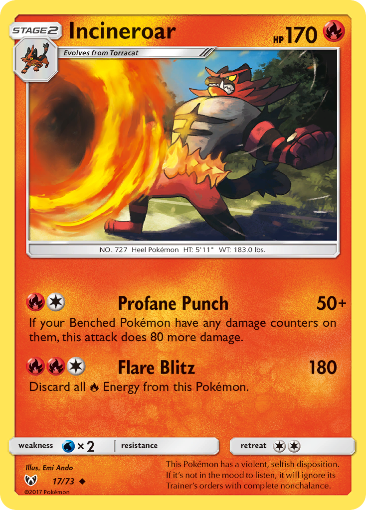 Incineroar - Shining Legends SET-17