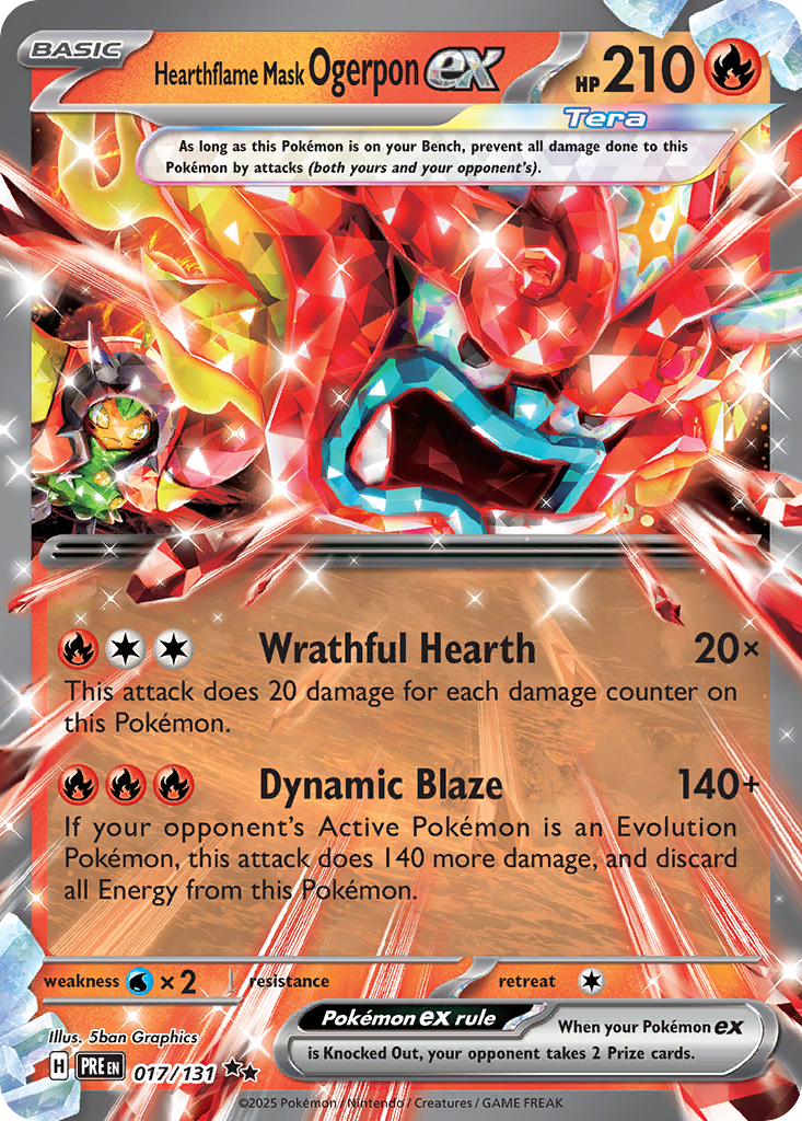Hearthflame Mask Ogerpon EX - Prismatic Evolutions SET-17