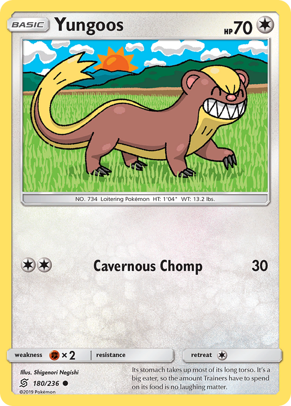 Yungoos (Unified Minds SET) (Pokémon) (Basic) (Colorless) (HP: 70) (Common) (PKM Unified Minds SET-91)