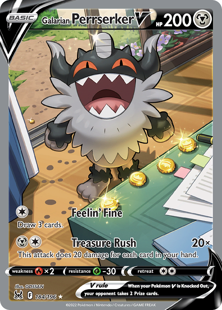 Galarian Perrserker V - Lost Origin SET-184