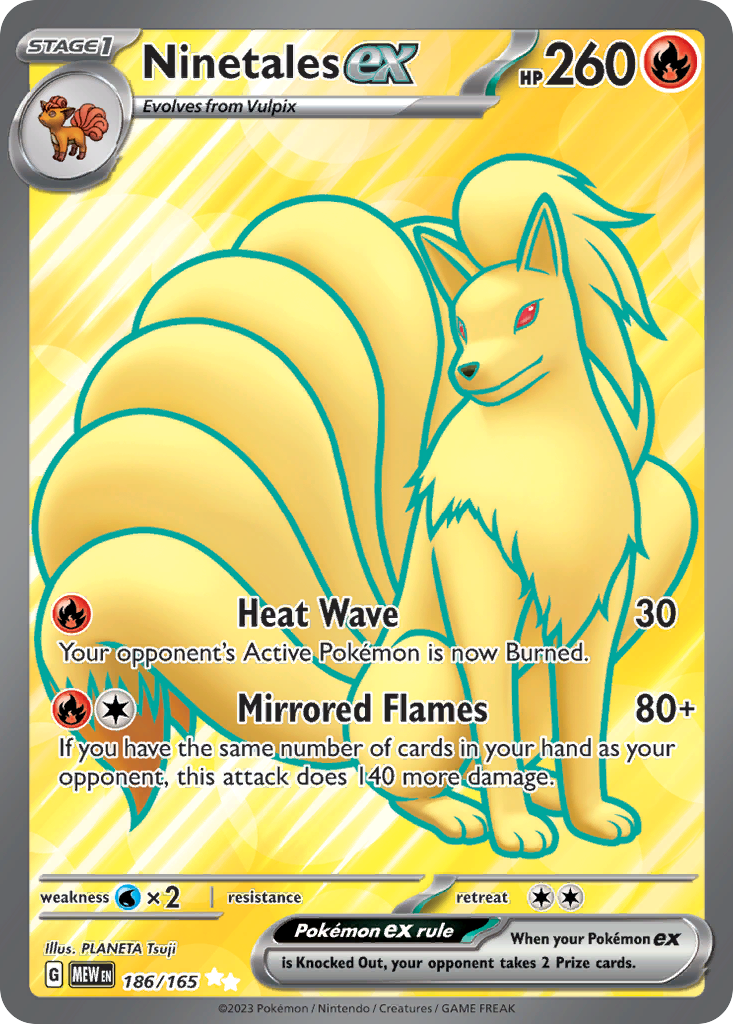 Ninetales EX - 151 SET-186