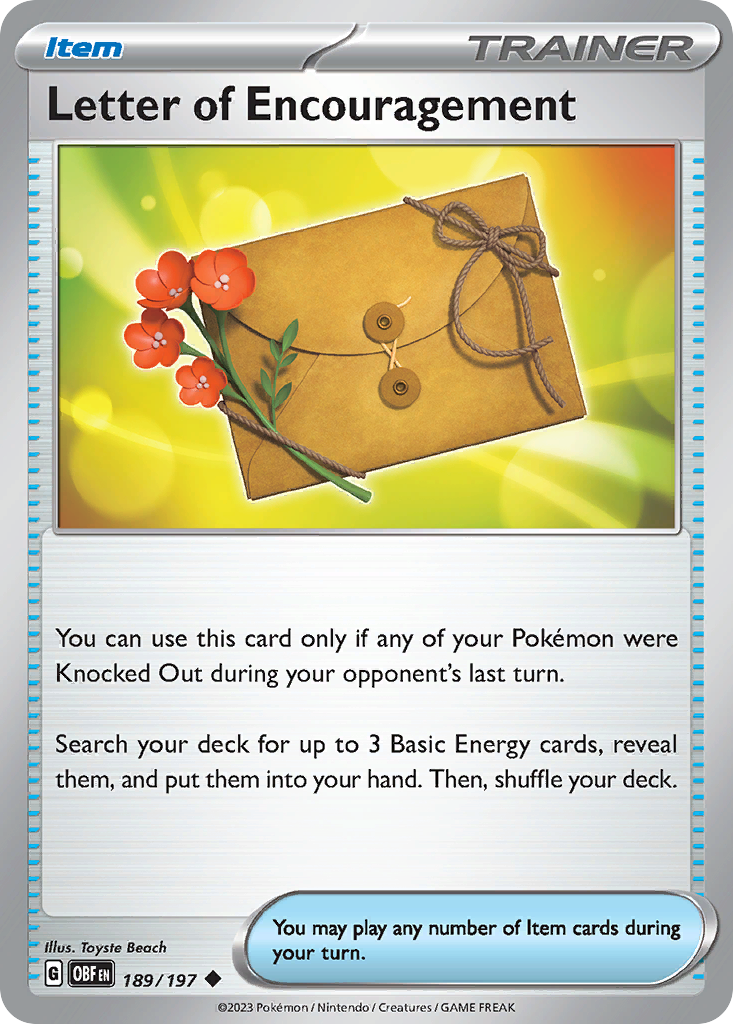 Letter of Encouragement - Obsidian Flames SET-189