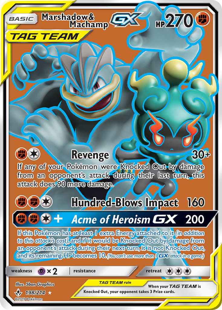 Marshadow & Machamp-GX - Unbroken Bonds SET-198