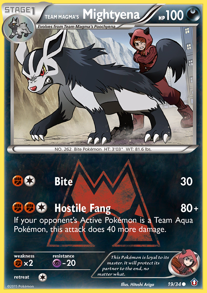 Team Magma's Mightyena - Double Crisis SET-19