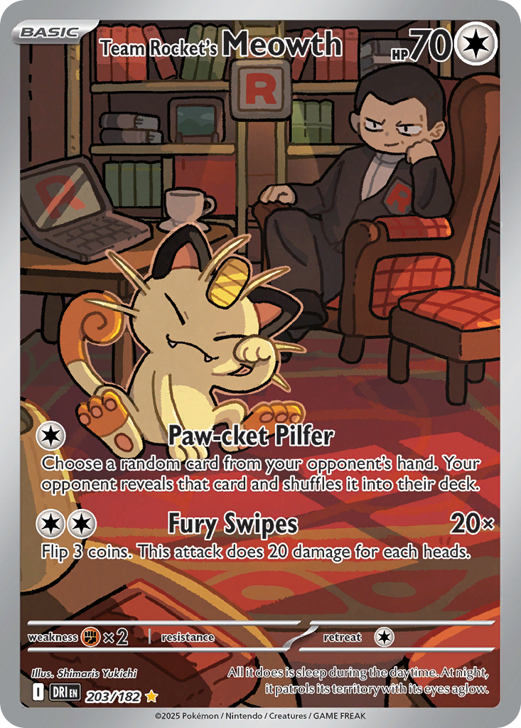 Team Rocket's Meowth - Destined Rivals SET-203