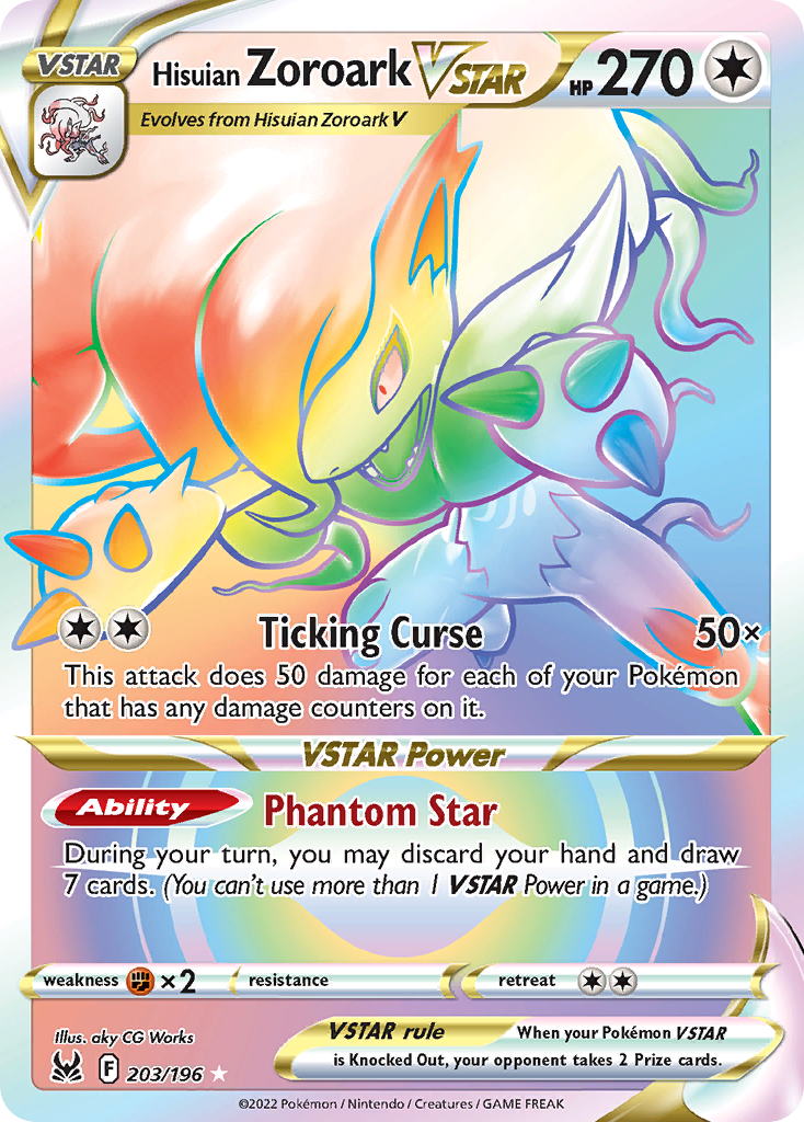 Hisuian Zoroark VSTAR - Lost Origin SET-203