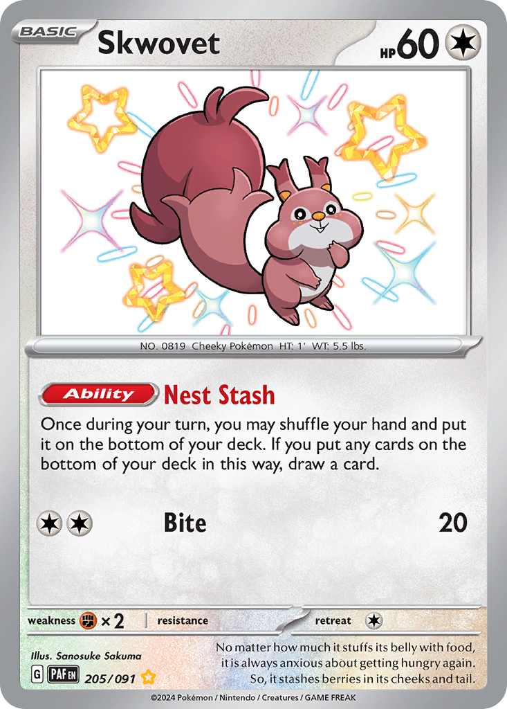 Skwovet - Paldean Fates SET-205