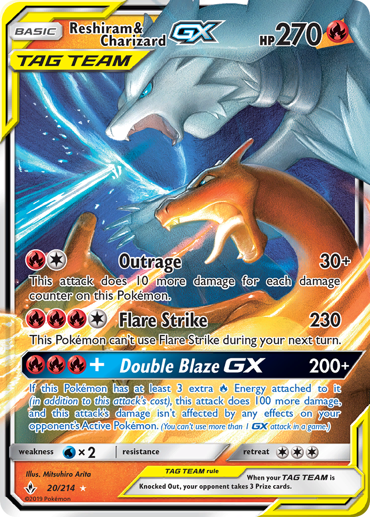 Reshiram & Charizard-GX - Unbroken Bonds SET-20