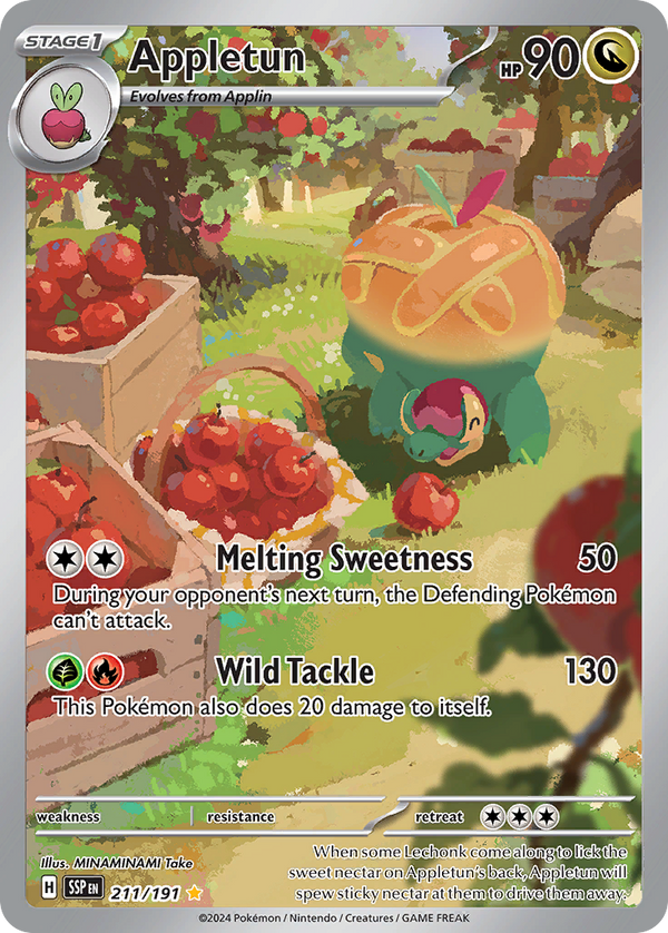 Appletun (Surging Sparks SET) (Pokémon) (Stage 1) (Dragon) (HP: 90) (Illustration Rare) (PKM Surging Sparks SET-126)