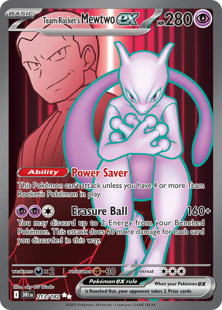 Team Rocket's Mewtwo EX - Destined Rivals SET-213