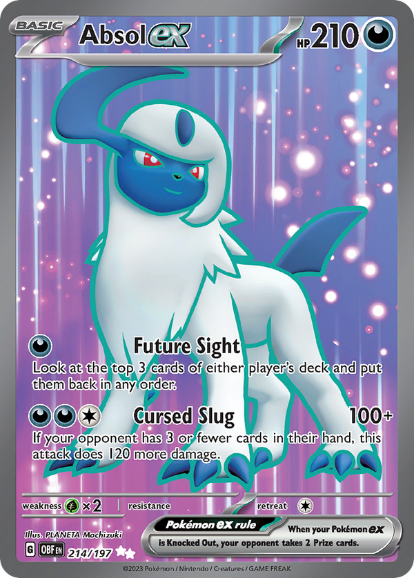 Absol ex (Obsidian Flames SET) (Pokémon) (Basic, ex) (Darkness) (HP: 210) (Ultra Rare) (PKM Obsidian Flames SET-129)