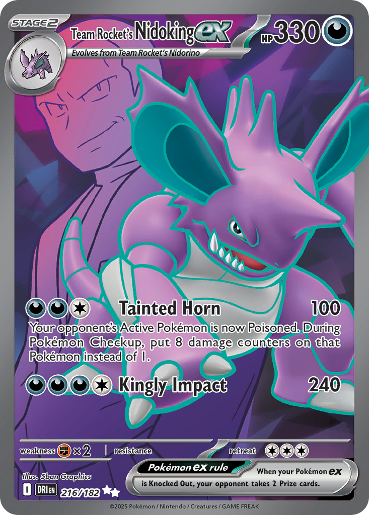 Team Rocket's Nidoking EX - Destined Rivals SET-216