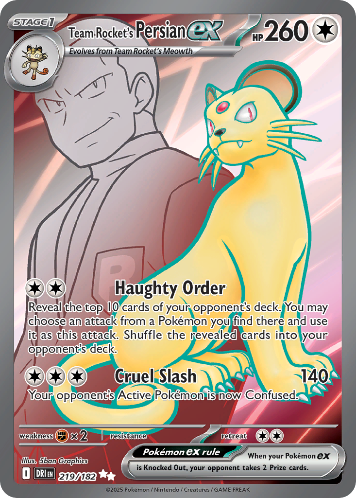 Team Rocket's Persian EX - Destined Rivals SET-219