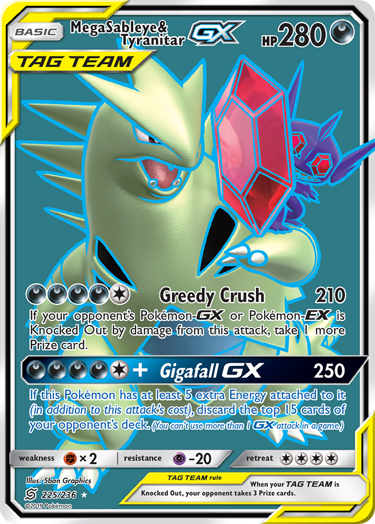 Mega Sableye & Tyranitar-GX - Unified Minds SET-225