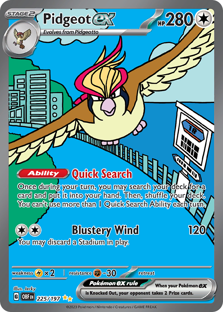 Pidgeot EX - Obsidian Flames SET-225