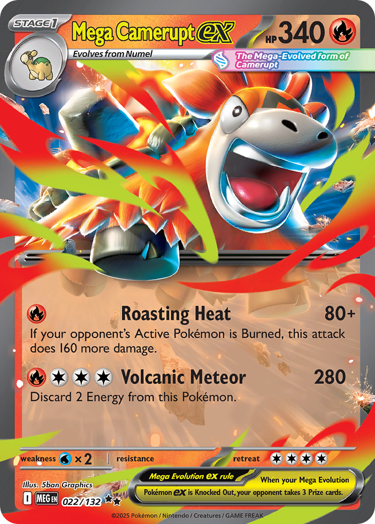 Mega Camerupt EX - Mega Evolution SET-22