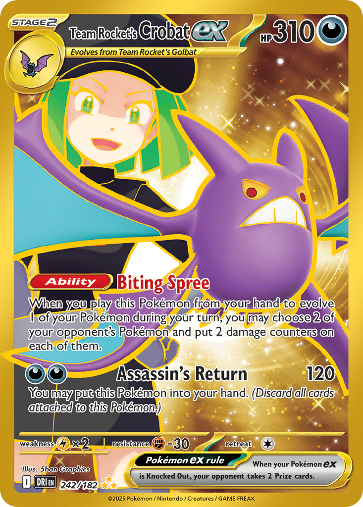 Team Rocket's Crobat EX - Destined Rivals SET-242